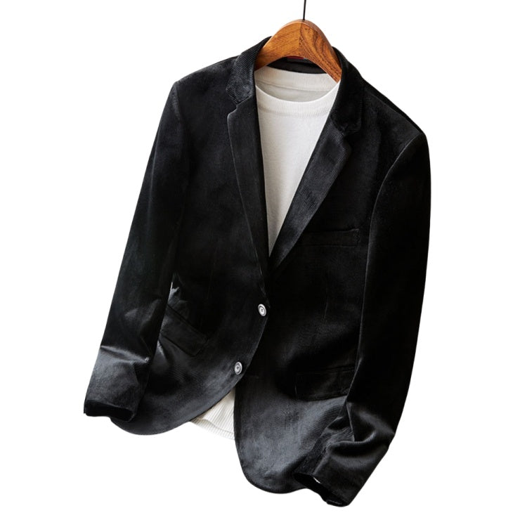 Marvel Venom Plush Velvet Suit Jacket Men's Slim Fit Korean Style Autumn Winter Casual Blazer British Single Suit Trendy Cosplay Costume - Halloweez