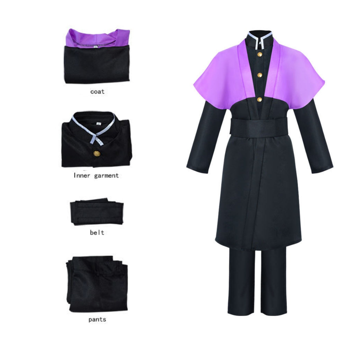 Demon Slayer: Kimetsu no Yaiba Shinazugawa Genya Cosplay Costume - Halloweez