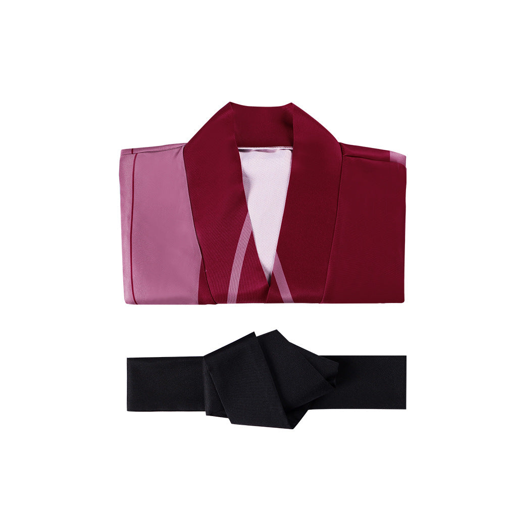 Demon Slayer Kimono Cosplay Costume, Wind Pillar Shinazugawa Sanemi Cosplay, Anime Halloween Performance Costume - Halloweez