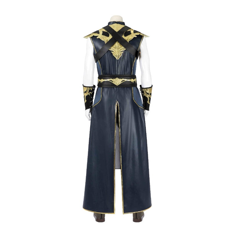 Halloweez Male White Dragonborn Sorcerer BG3 Cosplay Costume Set with Shoes