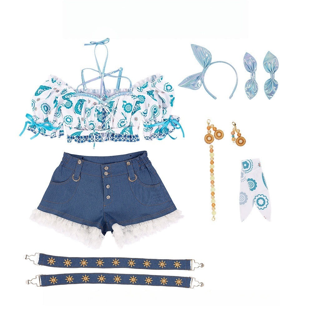 LoveLive Nijigasaki High School Idol Club Saya Kanon Yuki Setsuna Summer Girls Outfit Cosplay Costume - Halloweez