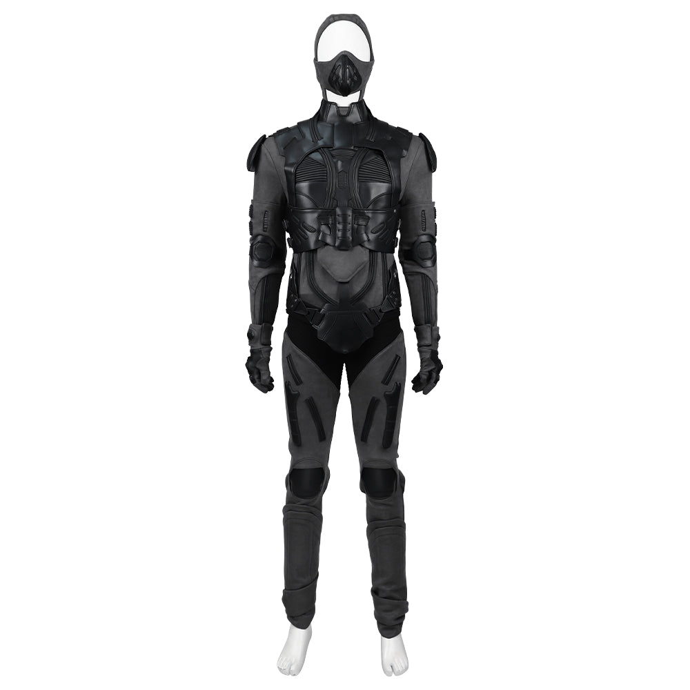 Halloweez Dune Man Cosplay Costume with Jumpsuit, Vest & Accessories