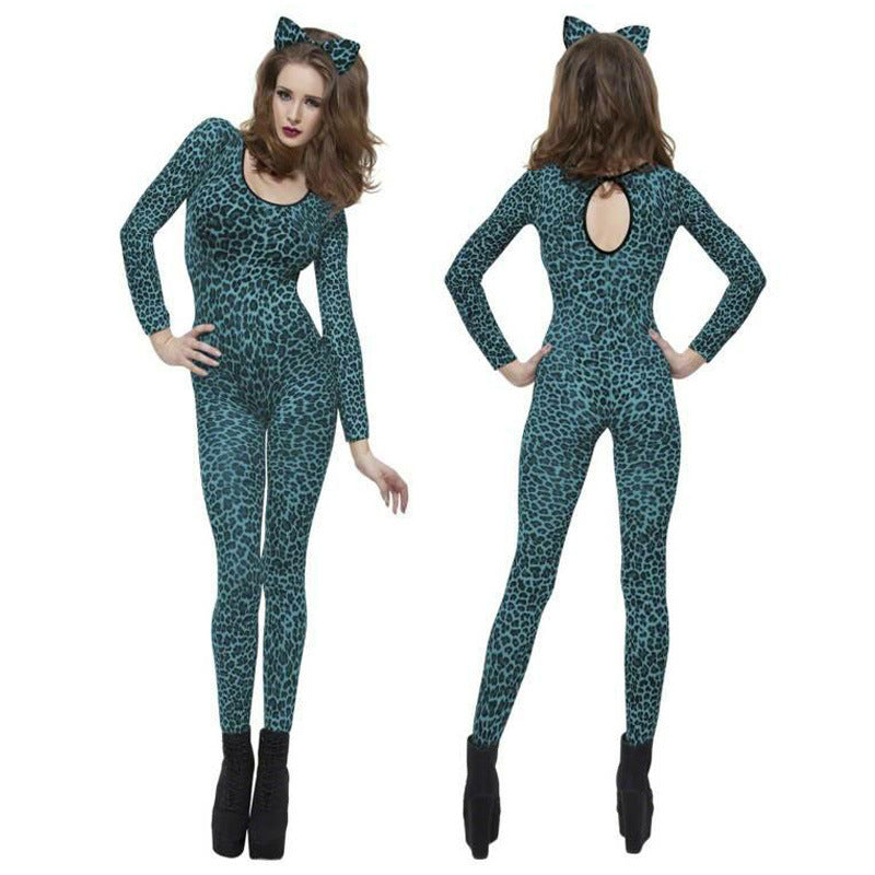 New Halloween Tiger Cat Roleplay Costume Animal Cosplay Outfit for Nightclub Performance - Halloweez