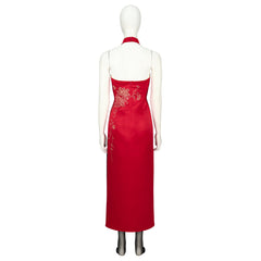 Stunning Ada Wong Cheongsam Cosplay Costume from Resident Evil 4 Remake by Halloweez