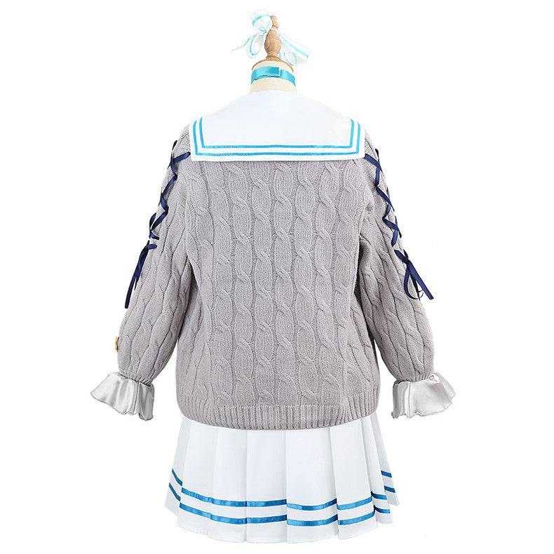 Rainbow VTuber Hoshimachi Suisei Anniversary Anime Costume Set Sweater Coat Version - Halloweez