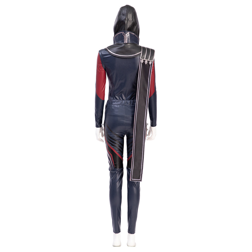 Costume de cosplay Halloween Wraith pour femme - Tenue de combat effrayante d'Halloween Spirit Fighter avec masque et accessoires