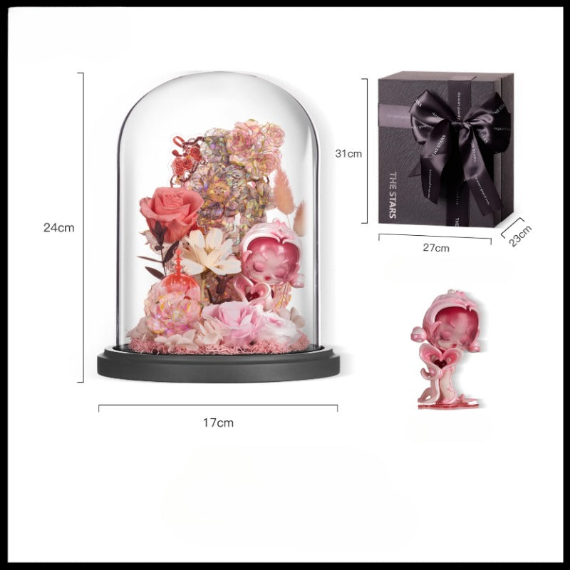 Halloweez Preserved Flower Bubble Mart Gift - Timeless Beauty for Festive Celebrations