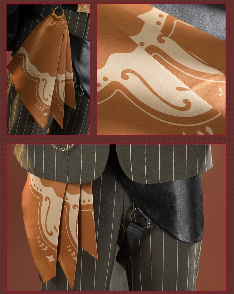 Arknights Belone Cosplay Costume, Male Full Set Game Uniform, Authentic Arknights Character Cos Outfit for Men - Halloweez