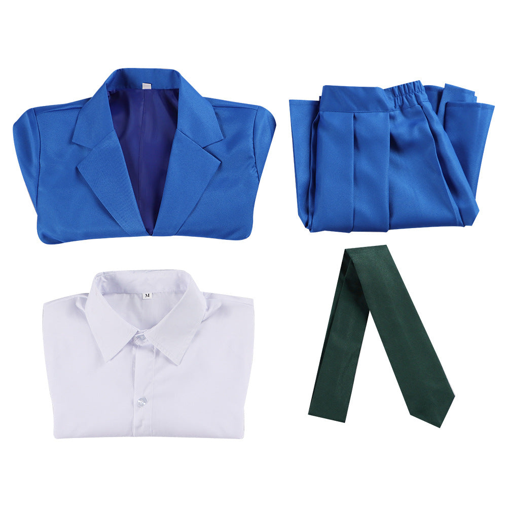 Detective Conan Kudo Shinichi Mouri Ran Cosplay Costume Full Set - High School Uniform - Halloweez