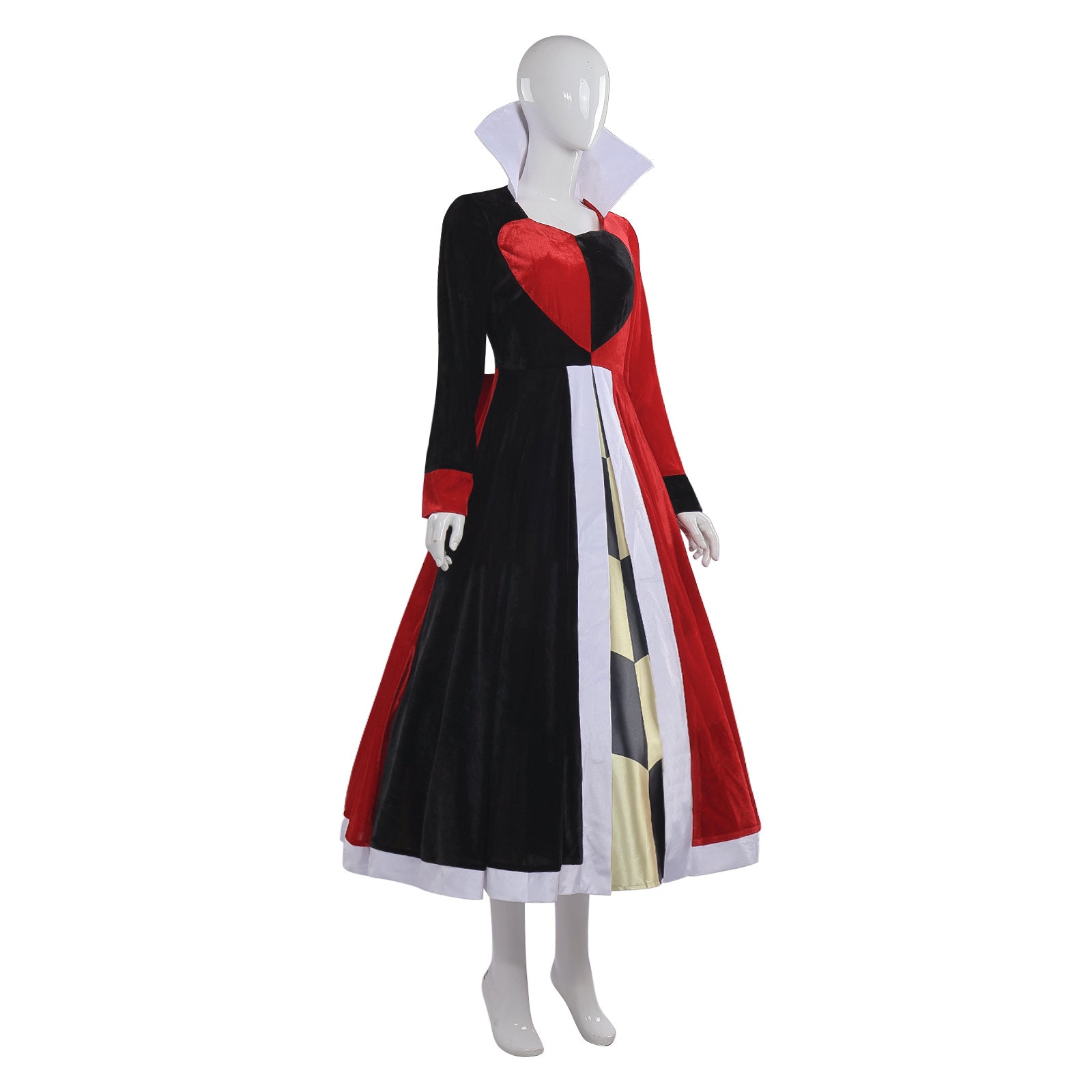 Alice in Wonderland Queen of Hearts Cosplay Costume Halloween Outfit