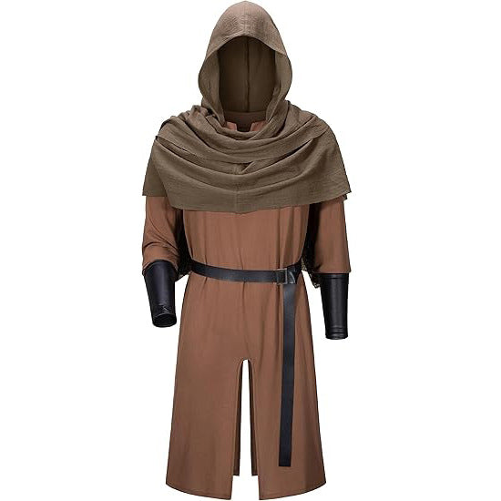 Popular Medieval Renaissance Pirate Knight Cape Robe Full Set Stage Performance Costume - Halloweez