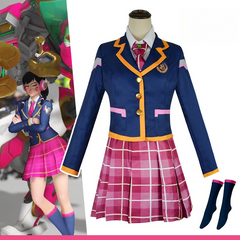 Overwatch D.Va School Girl Cosplay Costume Custom For Comic‑Con Halloween