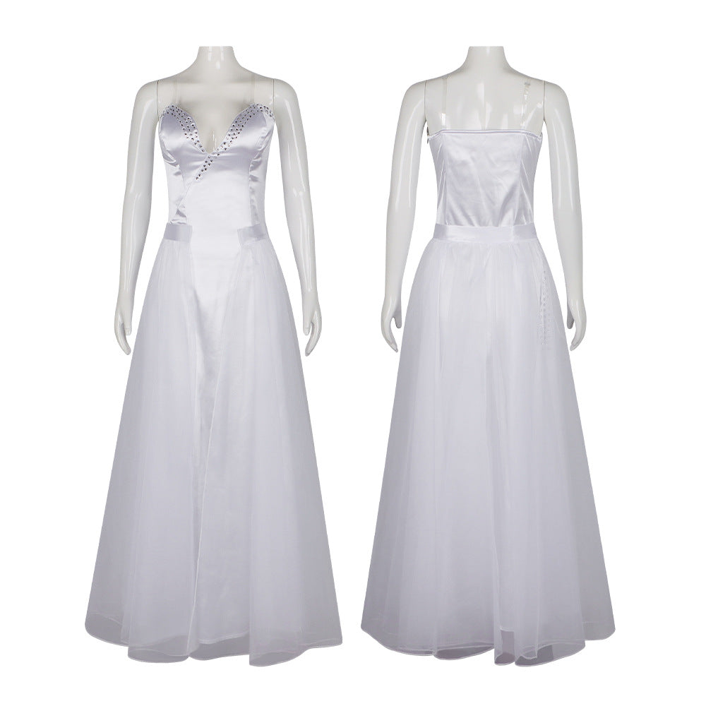 Wicked Glinda Cosplay Costume for Halloween and Stage Performance - Halloweez