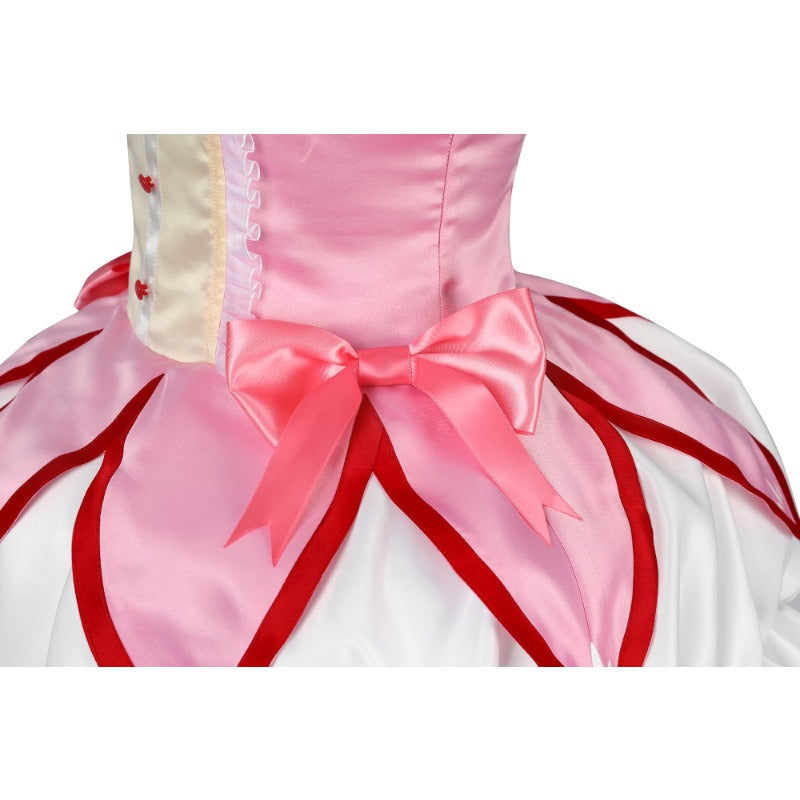 Halloweez Madoka Kaname Matte Satin Custom Cosplay Costume for Anime Enthusiasts