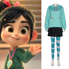 Animation Wreck-It Ralph 2 Vanellope von Schweetz Cosplay Costume Hoodie for Girls and Children - Halloweez