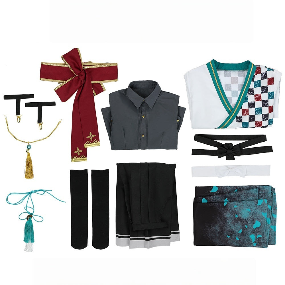 Rainbow Club VTuber Kaida Haru Kimono Cosplay Costume for Men and Women - Anime Clothing - Halloweez