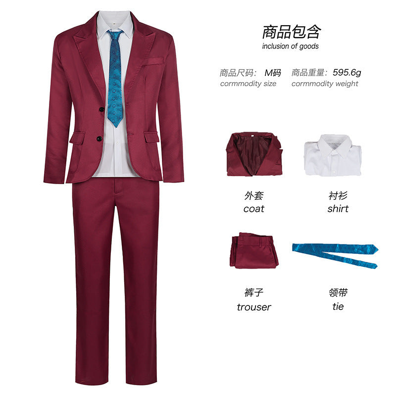 Halloween Clown 2 Dual Delusion Red Clown Suit Cosplay Costume Set - Halloweez