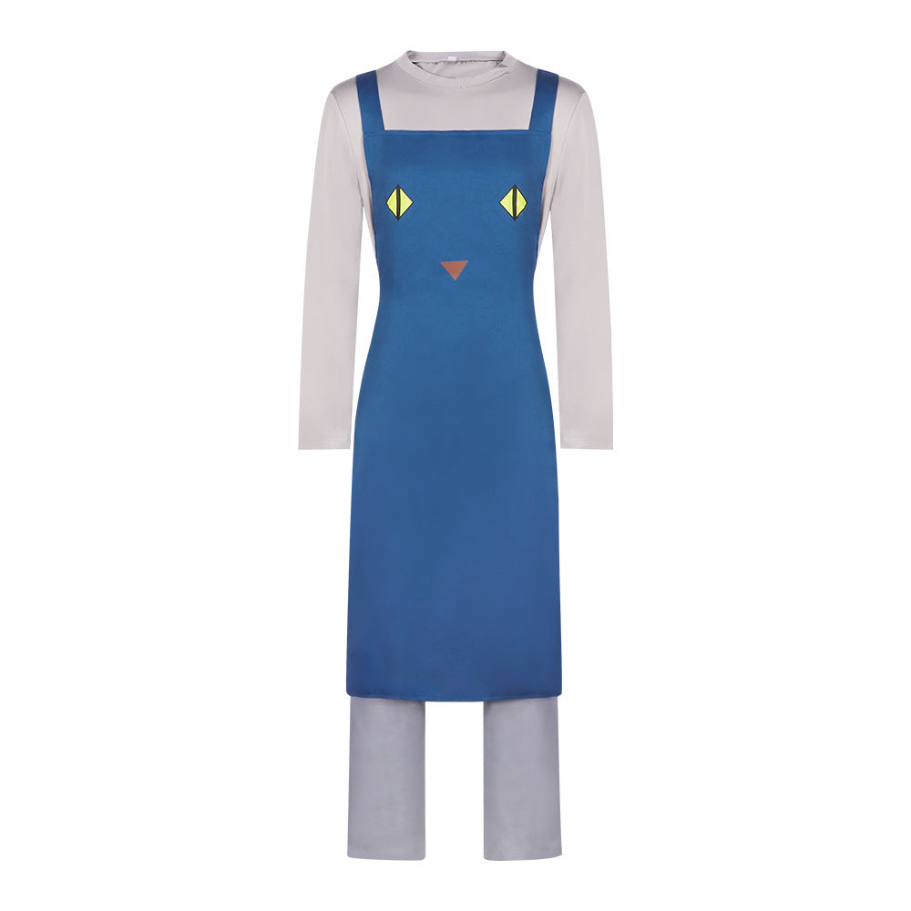 Kunagi Cat Cafe Staff Cosplay Costume - Live Dead Meow Night Anime Cosplay Outfit with Apron for Halloween Party - Halloweez