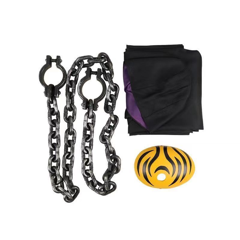 Naruto Tobi (Obito Uchiha) Cosplay Costume Full Set with Cloak and Mask - Halloweez