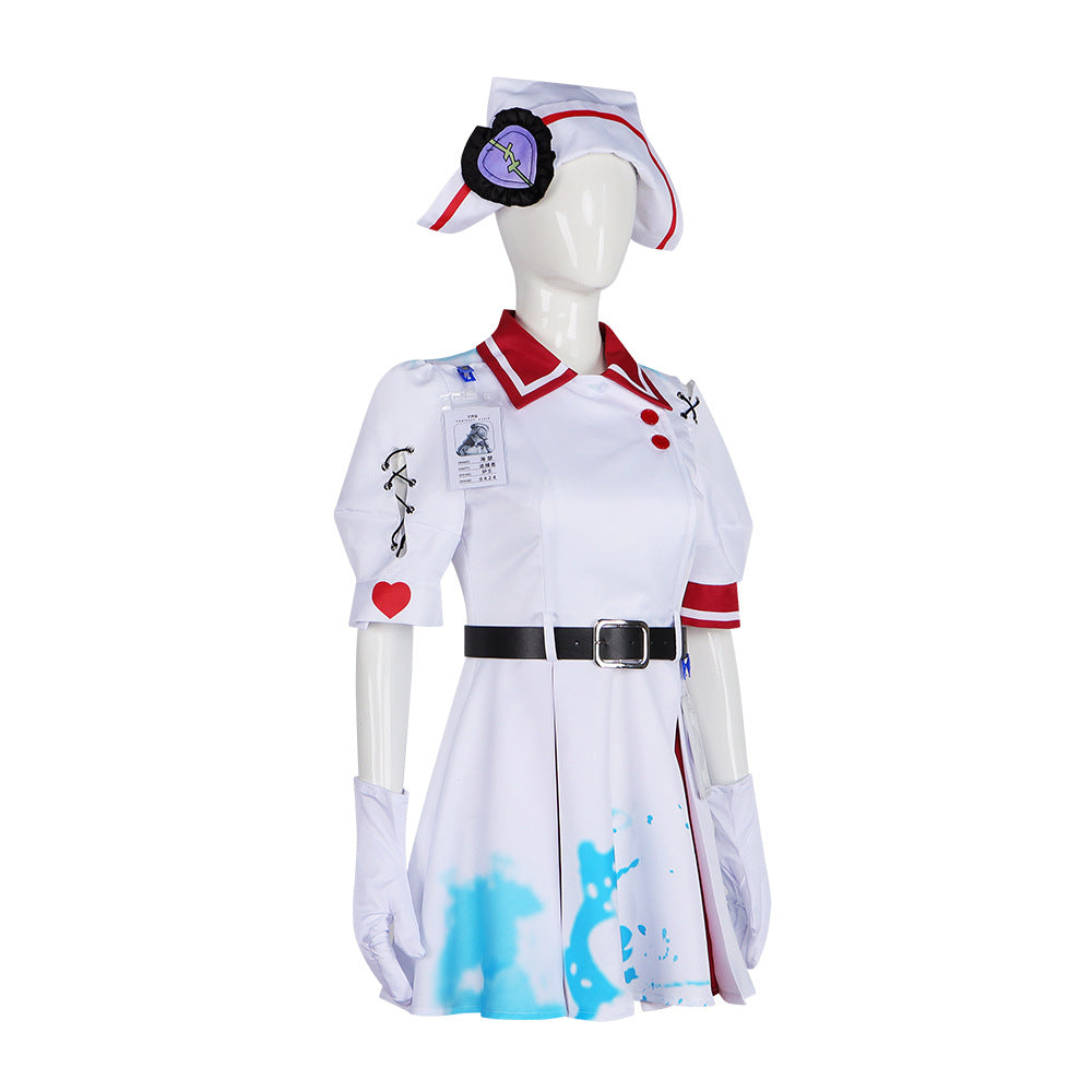 Eggy Party Chaser Nurse Heather Cosplay Costume for Adults & Kids Halloween Game Party - Halloweez