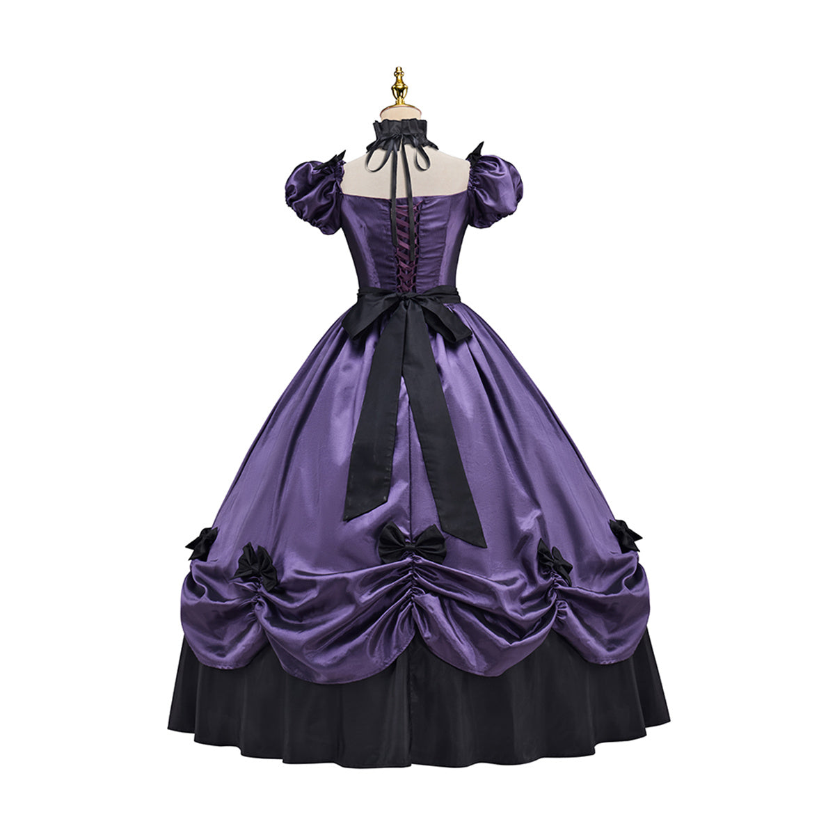 Victorian Dark Purple Skirt with Bow Cosplay Costume - Anime, Game, or Movie Outfit?