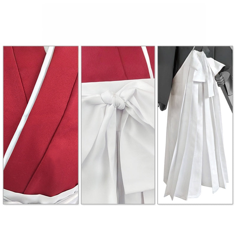Rurouni Kenshin Himura Kenshin Zangetsu Hiko Seijuro Kimono Kendo Cosplay Costume - Halloweez