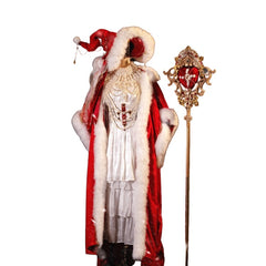 Catherine the Great Coronation Red Velvet Cape - Medieval Russian Empire Cosplay Costume - Halloweez