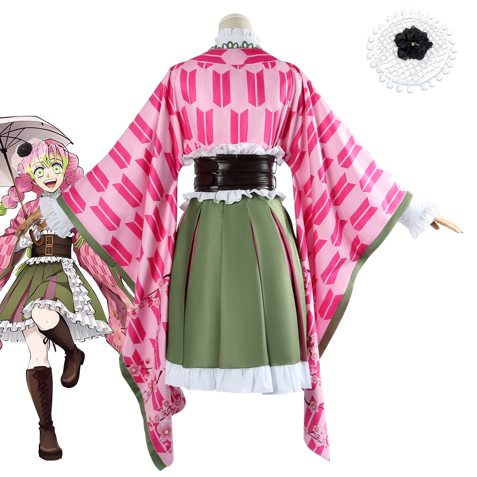 Demon Slayer Kimetsu no Yaiba Kanroji Mitsuri Cosplay Costume Anniversary Edition