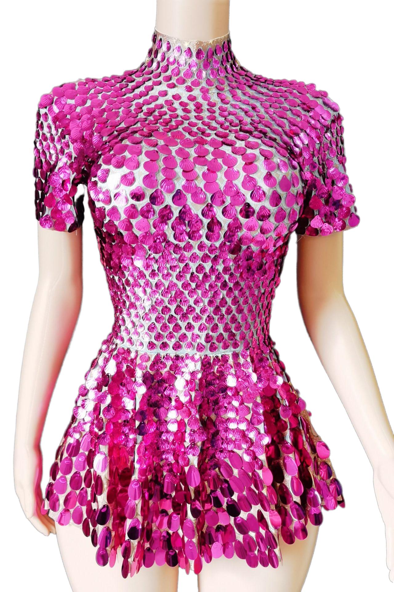 Novance Green Sequin Halter Neck Backless Mini Dress - Sexy Party Evening Dress for Women - Halloweez