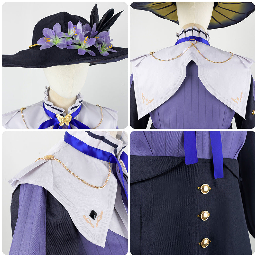 World Project Yoisaki Kanade PJSK Cosplay Costume Women's Dress Anime Irregular Collar - Halloweez