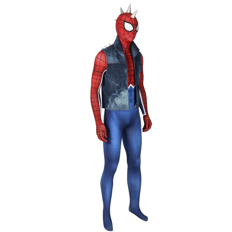 Halloweez Hobart Brown Spider-Man Punk-Rock Cosplay Suit for Enthusiasts