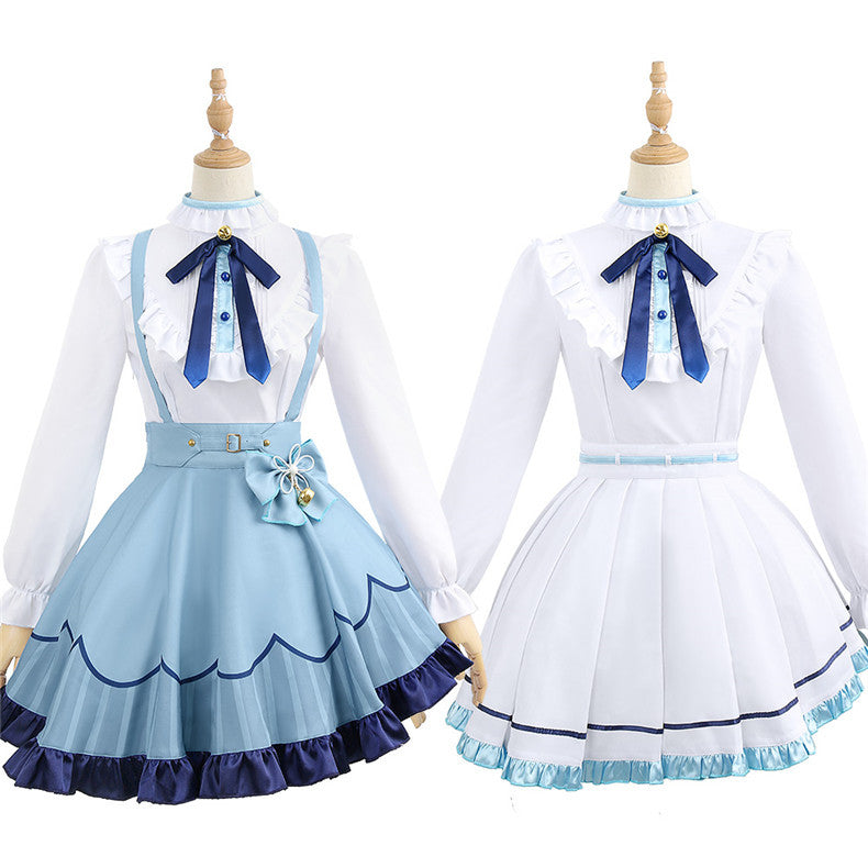 Rainbow VTuber Amamya Kokoro Western-style Anime Cosplay Costume Set for Nijisanji Fans - Halloweez