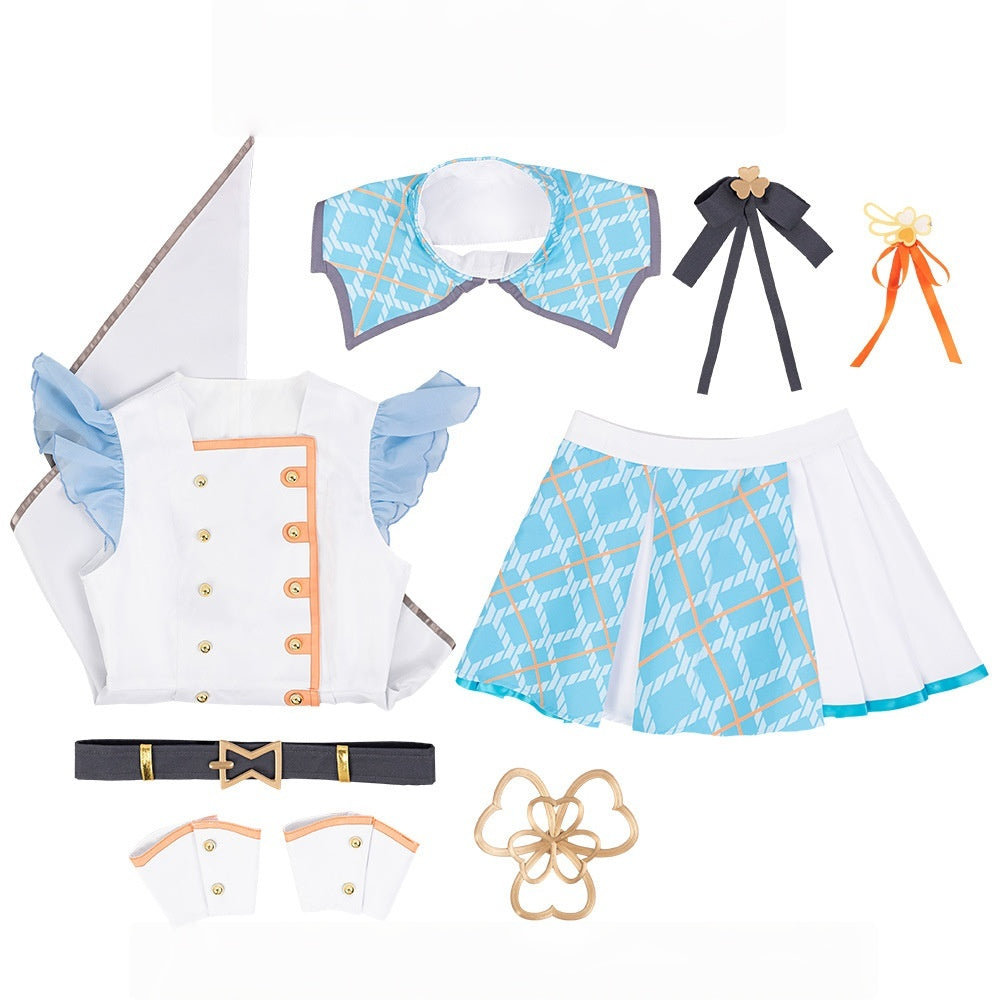 World Project Hanairo More More Jump Cosplay Costume Anime Dress Set - Halloweez