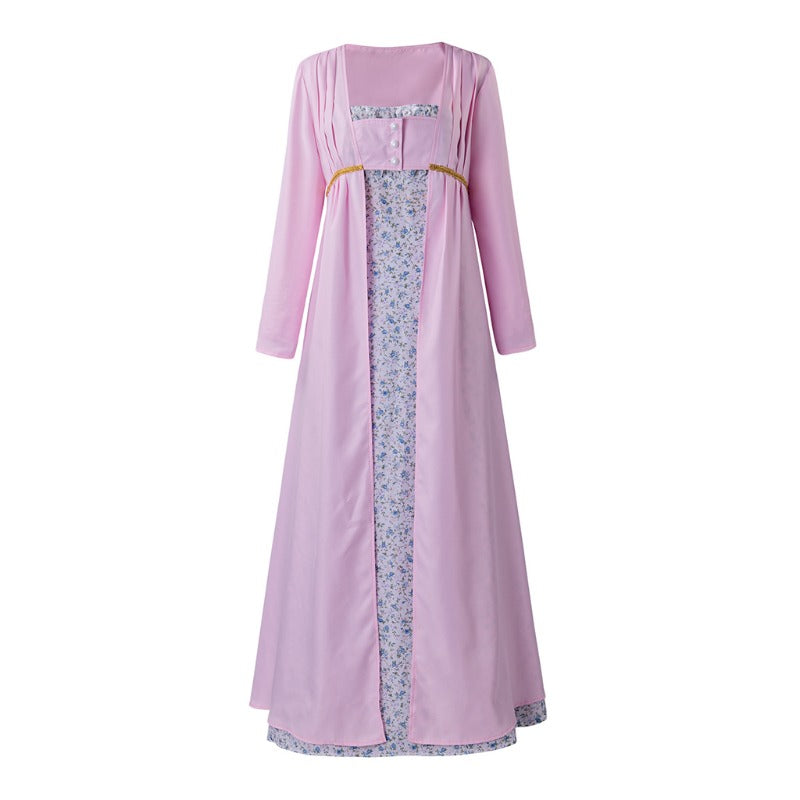 Halloweez Jane Austen Inspired Pastoral Spencer Robe Gown | Victorian Medieval Ball Costume