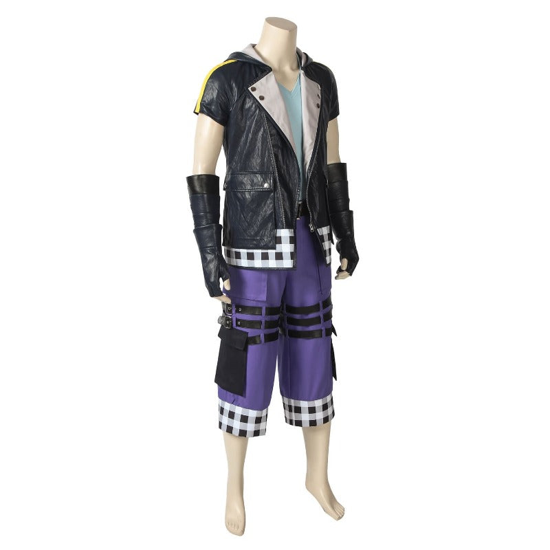 Disfraz de cosplay de Riku para Halloween: chaqueta y uniforme negros de primera calidad