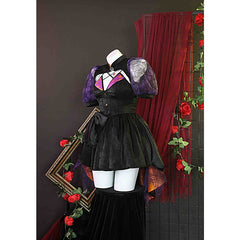 Halloweez Anime Dress-Up Darling Marin Kitagawa Sexy Witch Dress with Wig and Cap Cosplay Costume for Women