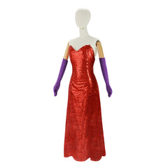 Movie Who Framed Roger Rabbit Jessica Rabbit Red Dress Cosplay Costume Halloween Outfit - Halloweez