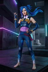 Valorant Neon Cosplay Costume Full Set | Speedster Agent Outfit - Halloweez