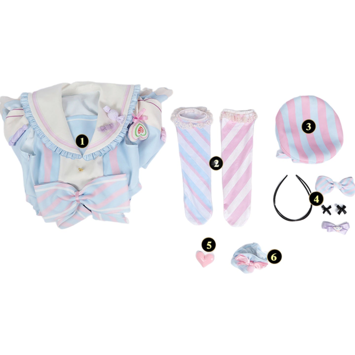 Shugo Chara! Sanrio Official Amu Hinamori Lolita Cosplay Costume - Halloweez
