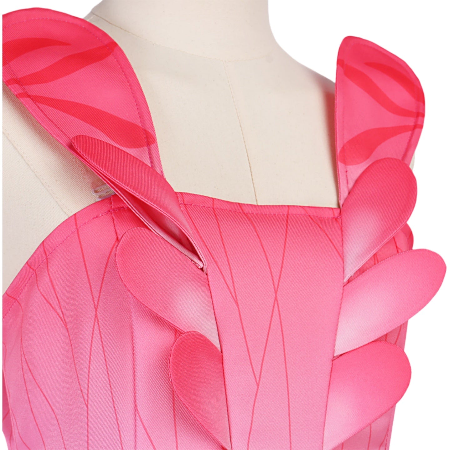Halloween Fairy Elf Cosplay Costume Pink Dress Flower Petal Adult Kids Performance Outfit - Halloweez