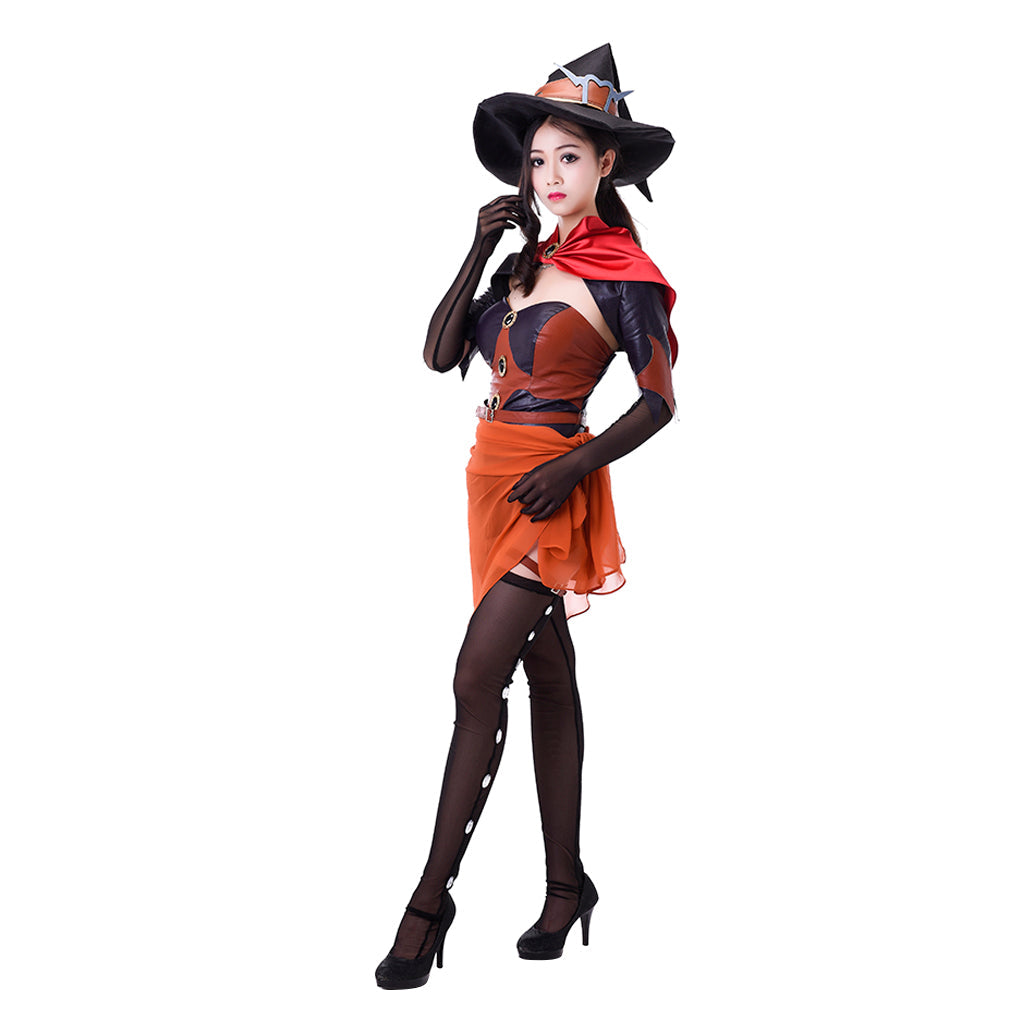 Halloweez Mercy Angela Ziegler Witch Skin Cosplay Costume | Exclusive Game Cosplay Series