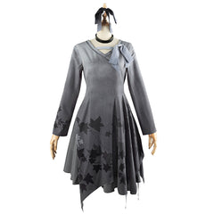 Project Sekai Asahina Mafuyu Cosplay Costume Grey Gradient Dress - Halloweez