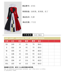 Alice in Wonderland Queen of Hearts Cosplay Costume Halloween Outfit