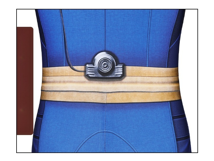 Male Vault Jumpsuit Cosplay from Fallout TV Series, Slim Fit Stretch Bodysuit for Cosplay - Halloweez