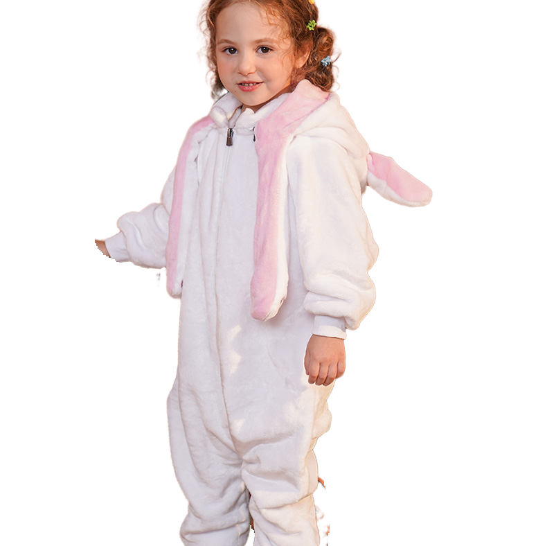 Kids Pikachu Onesie Pajamas Flannel Cosplay Costume with Removable Hood and Moving Ears for Boys Girls Halloween Christmas - Halloweez