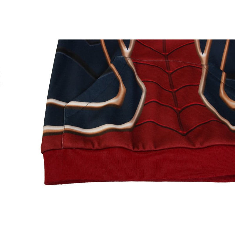 Halloweez Iron Spider Hoodie Sweatshirt - Spiderman Cosplay Costume from Infinity War