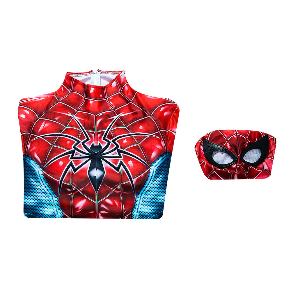 Marvel Spider-Man 2 Peter Parker Cosplay Costume - Halloweez Halloween Battle Suit Blue Red Bodysuit