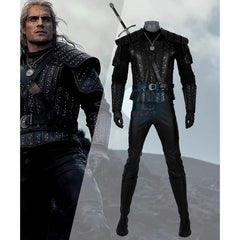The Witcher 3: Wild Hunt Geralt of Rivia Cosplay Full Set, White Wolf Witcher Hunter Complete Costume for Game Cosplay - Halloweez