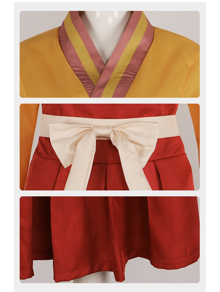 Japanese Anime Ninja Cosplay Costume Hyuga Hanabi Kimono 2D Anime Role-Playing Outfit
