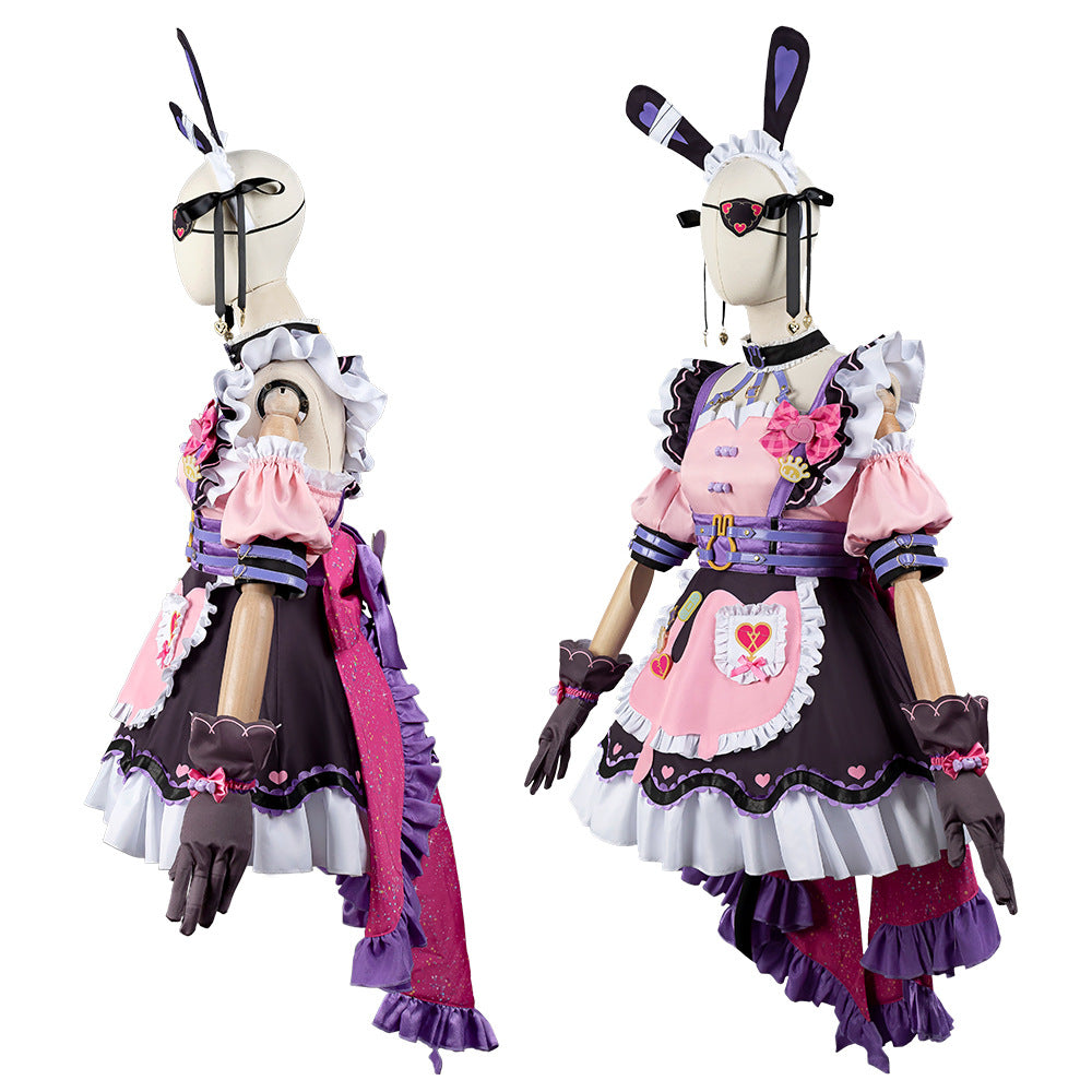 VTuber Host Maria Marionette Anime Sweet Maid Costume - Perfect for Cosplay Enthusiasts - Halloweez